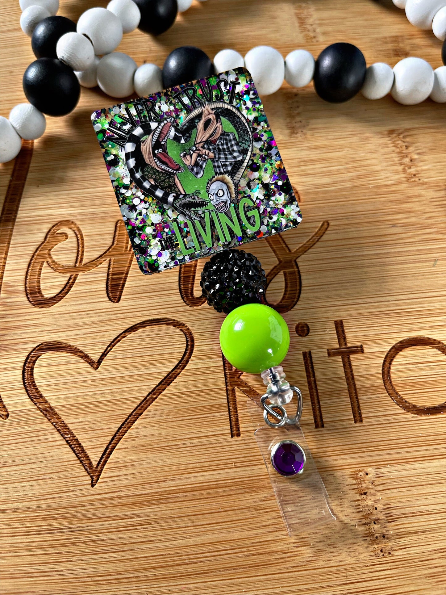 Halloween inspired Badge Reel - RN ID Clip- Badge Holder- ID Holder- Nurse Gift- Teacher Gift- Halloween badge reel