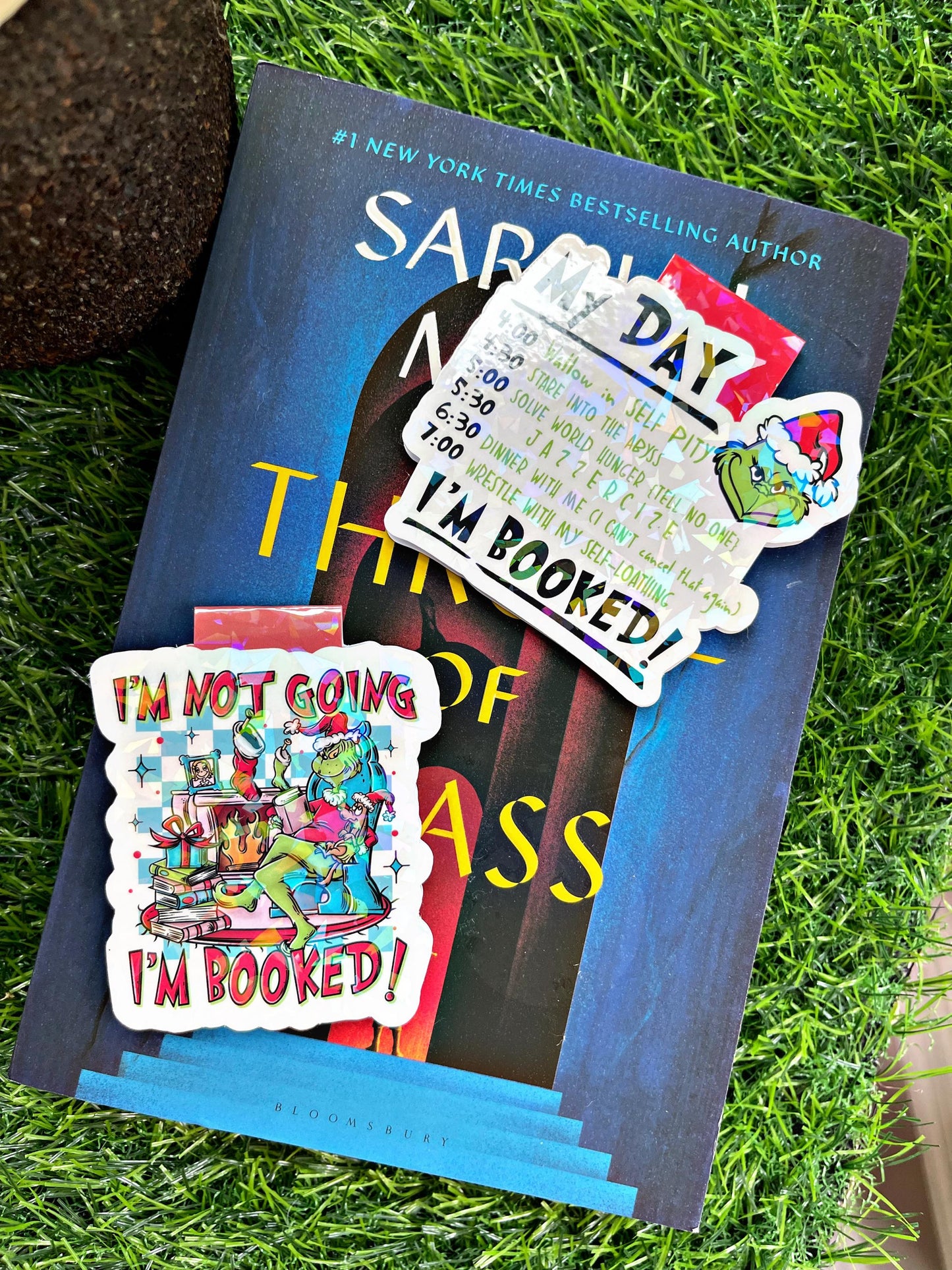 Christmas Bookmark, Grinch Magnetic Bookmark, I’m Booked Reading Accessory, Book Gift, Cute Bookmark, Unique Bookmark, Personalized Bookmark