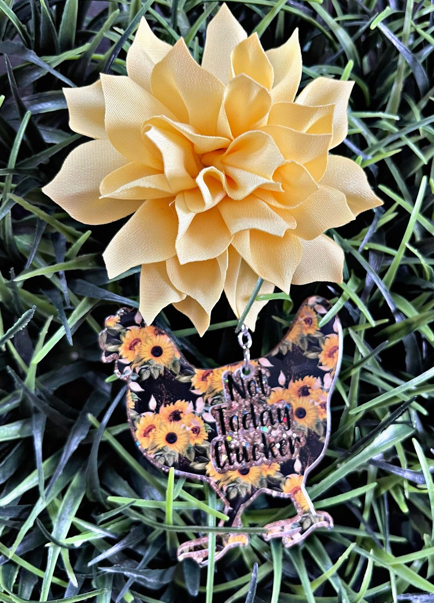 Chicken Car Freshie • Car Air Freshener• Cute Car Accessories • Essential Oils • Scented Car Freshener • Sunflower Car Charm •