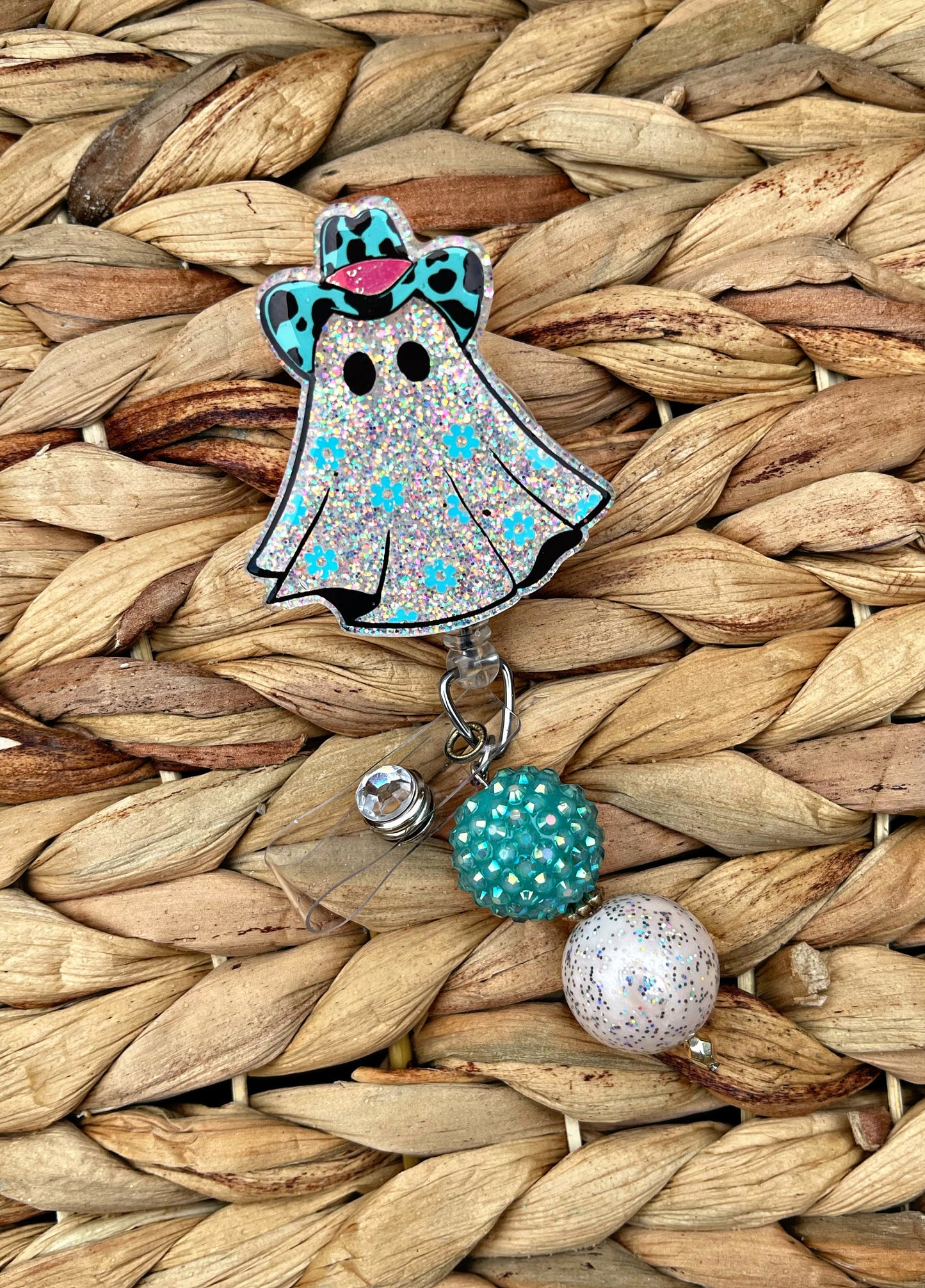 Ghost Badge Reel, Halloween Retractable Badge Reel, Glow In The Dark Badge Holder