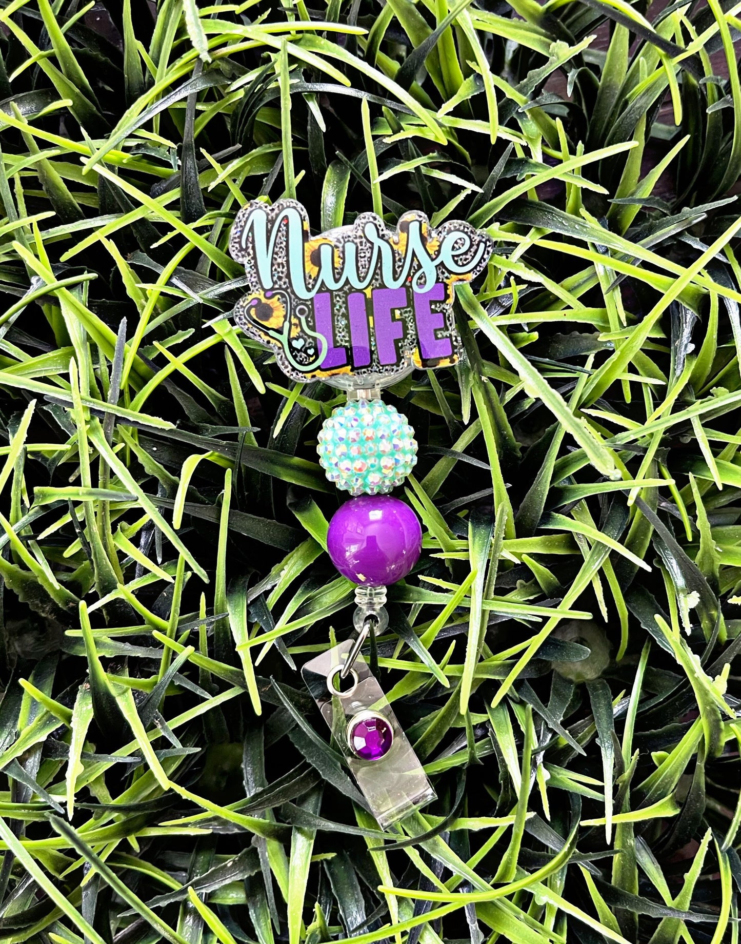 Nurse Life Badge Reel - RN ID Clip- Leopard Badge Holder- ID Holder- Nurse Gift- Teacher Gift-