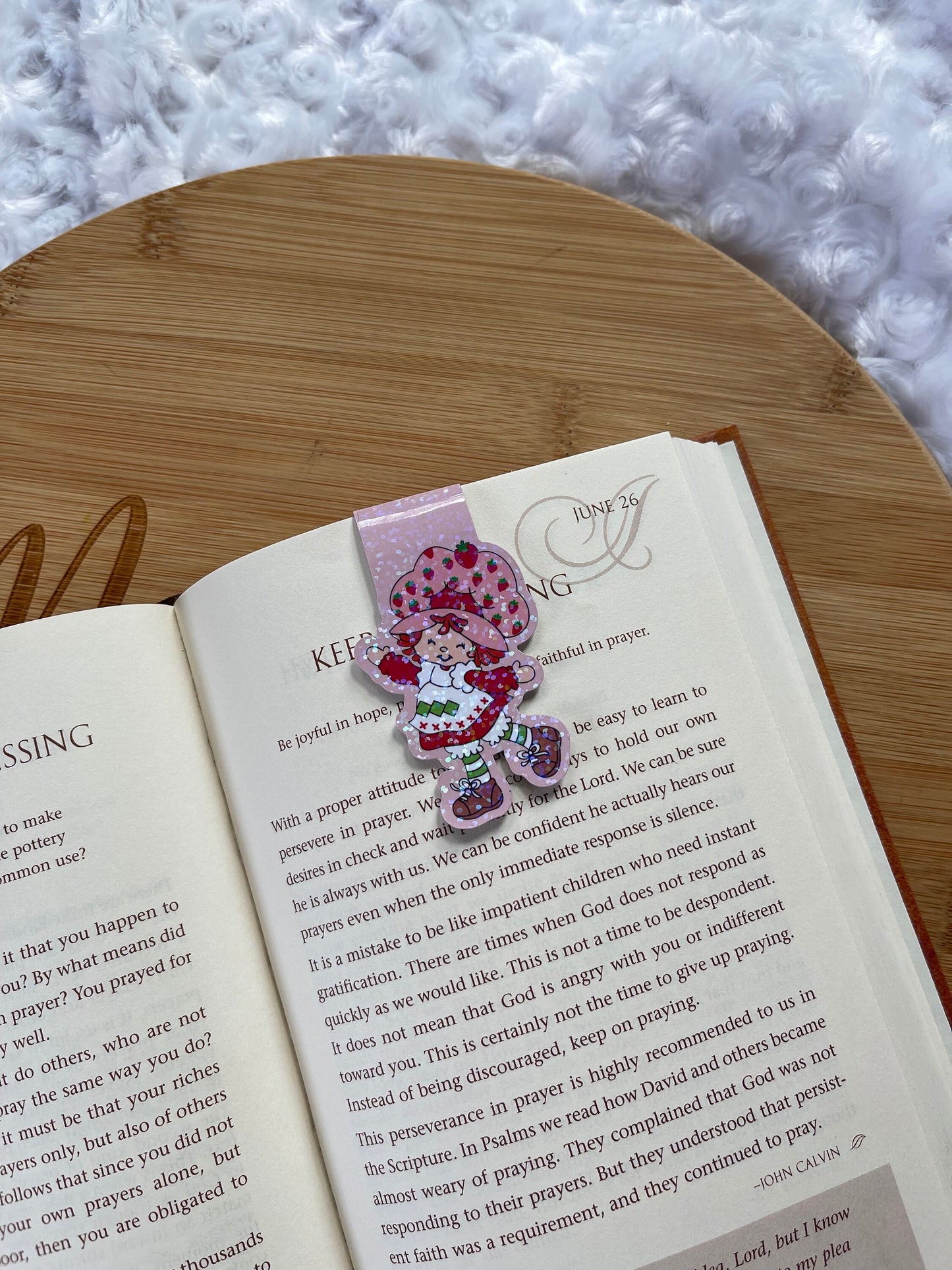 Strawberry Girl Magnetic Bookmark, Strawberry Girl Bookmark, Reading Accessory, Book Gift, Cute Bookmark, Unique Bookmark, Personalized Book