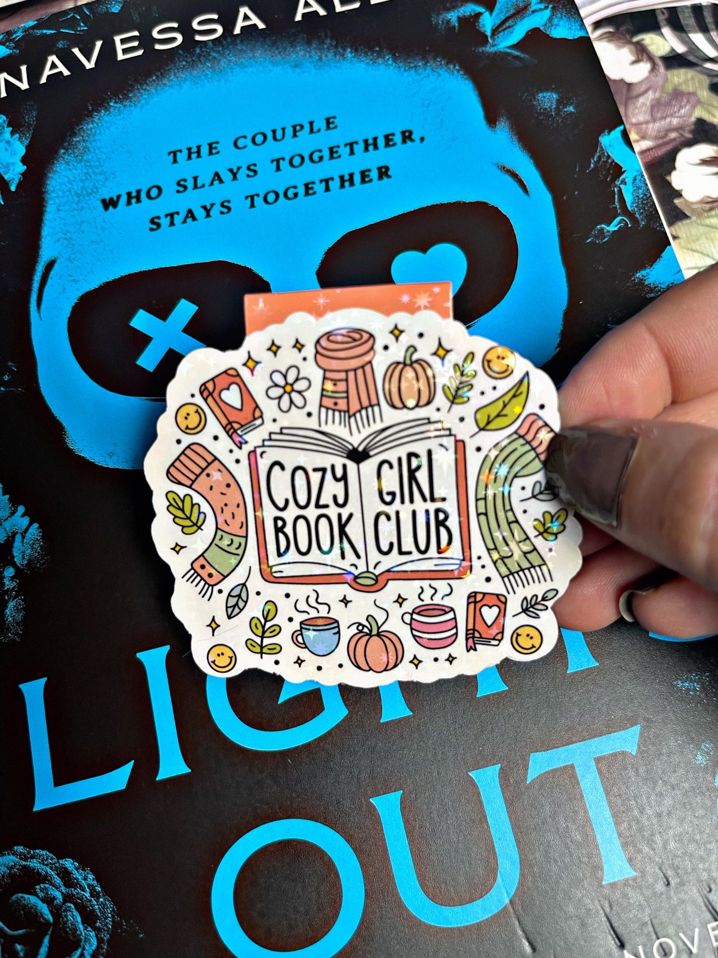 Cute Fall Bookmark, Cozy Girl Book Club Magnetic Bookmark, Reading Accessory, Book Gift, Cute Bookmark, Unique Bookmark