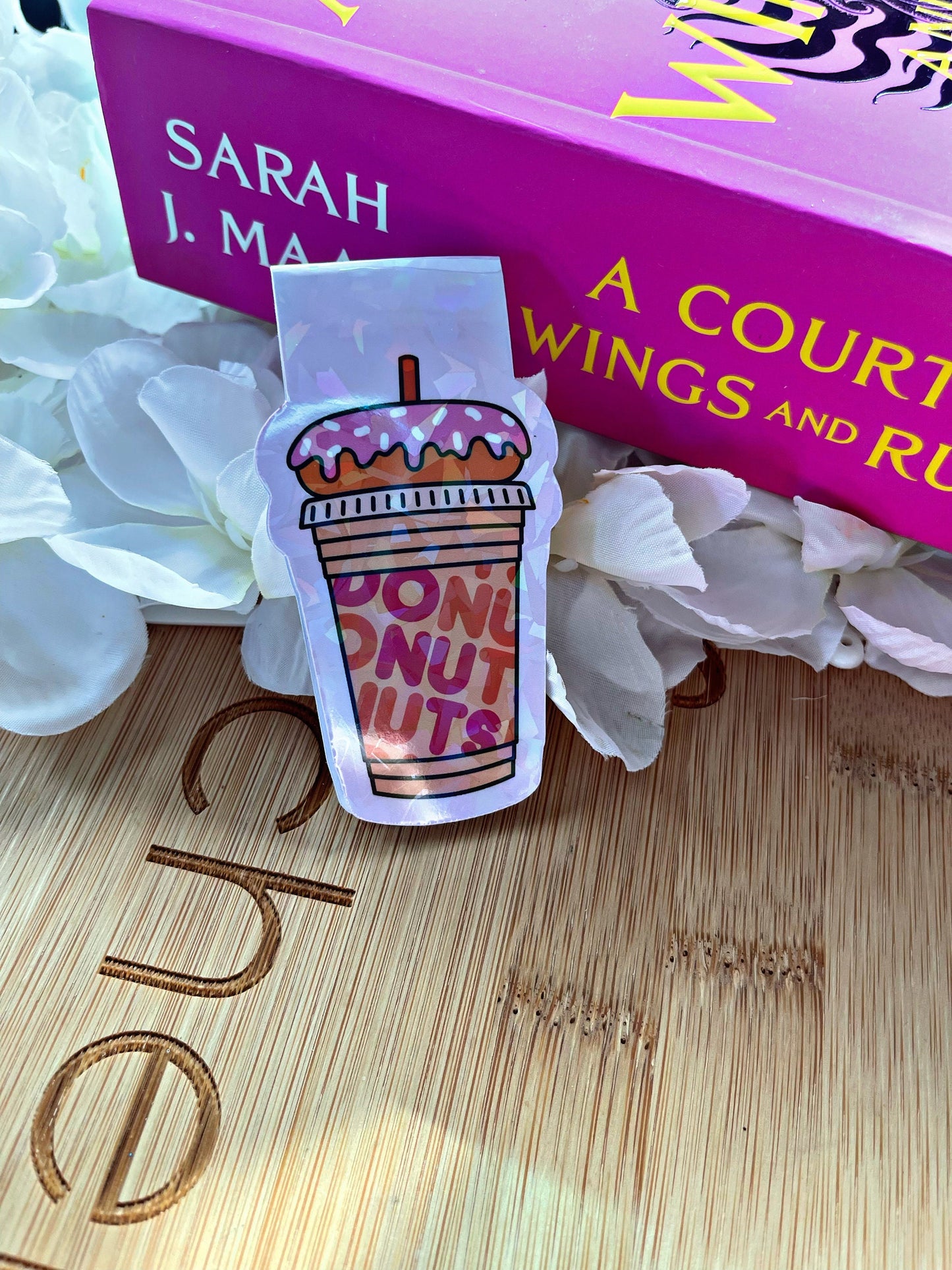 Iced Coffee Magnetic Bookmark, Dunkin Donut Bookmark, Coffee Reading Accessory, Book Gift, Cute Bookmark, Unique Bookmark