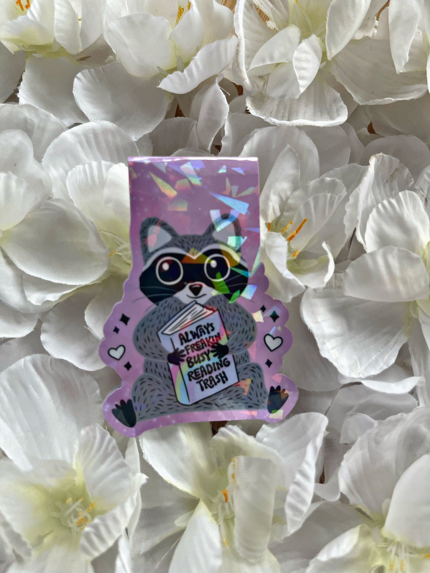 Cute Raccoon Magnetic Bookmark, Trash Bookmark,  Cute Reading Accessory, Book Gift, Cute Bookmark, Unique Bookmark