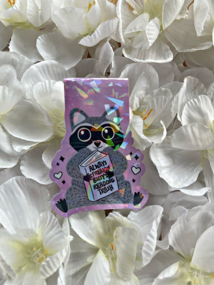 Cute Raccoon Magnetic Bookmark, Trash Bookmark,  Cute Reading Accessory, Book Gift, Cute Bookmark, Unique Bookmark