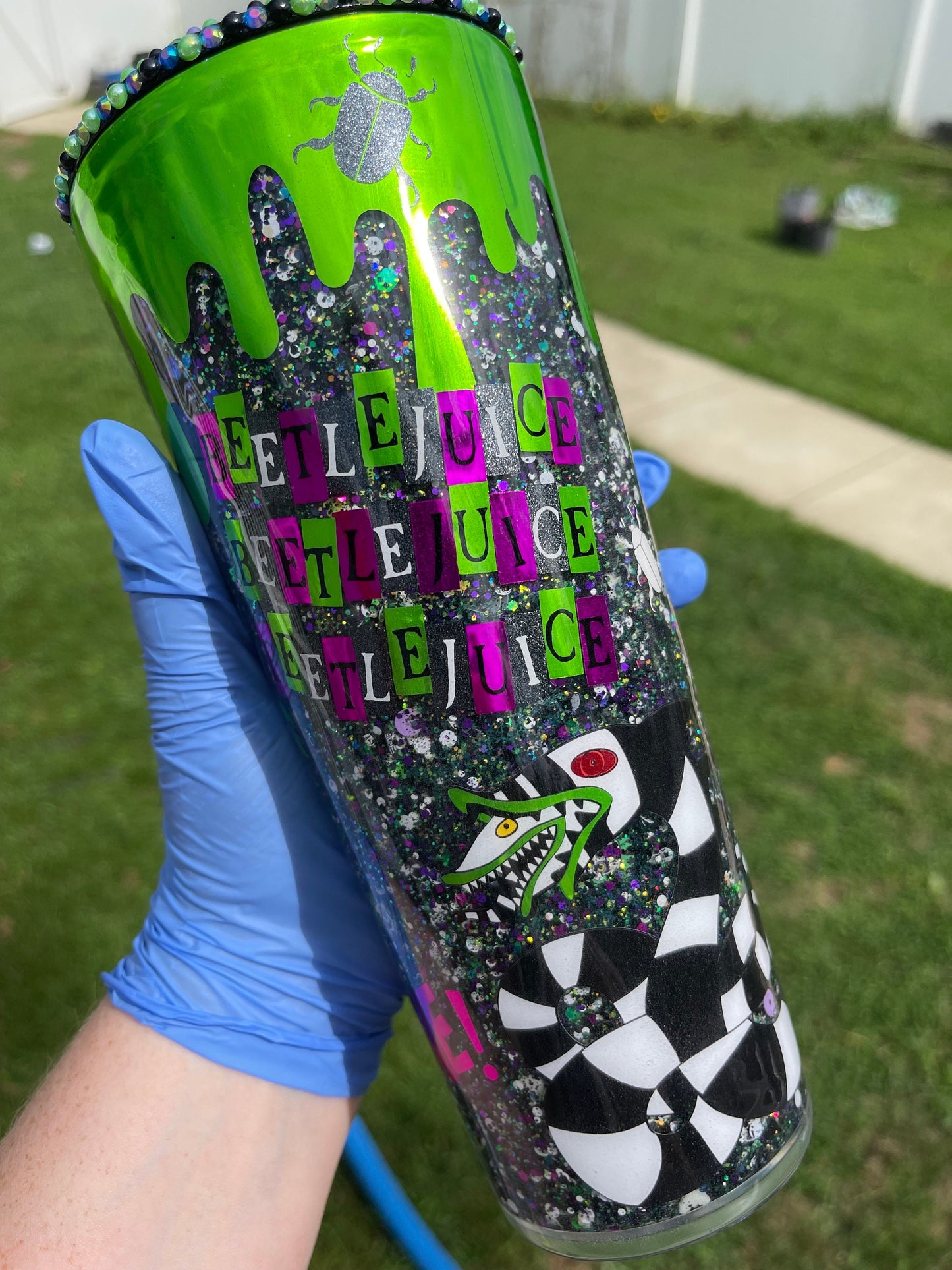 Beetle Guy Snow Globe Tumbler