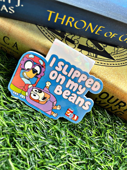 Grannies Bookmark, Cartoon Dog Magnetic Bookmark, Bookish Accessory, I slipped my Beans Book Gift, Cute Bookmark, Unique Bookmark,
