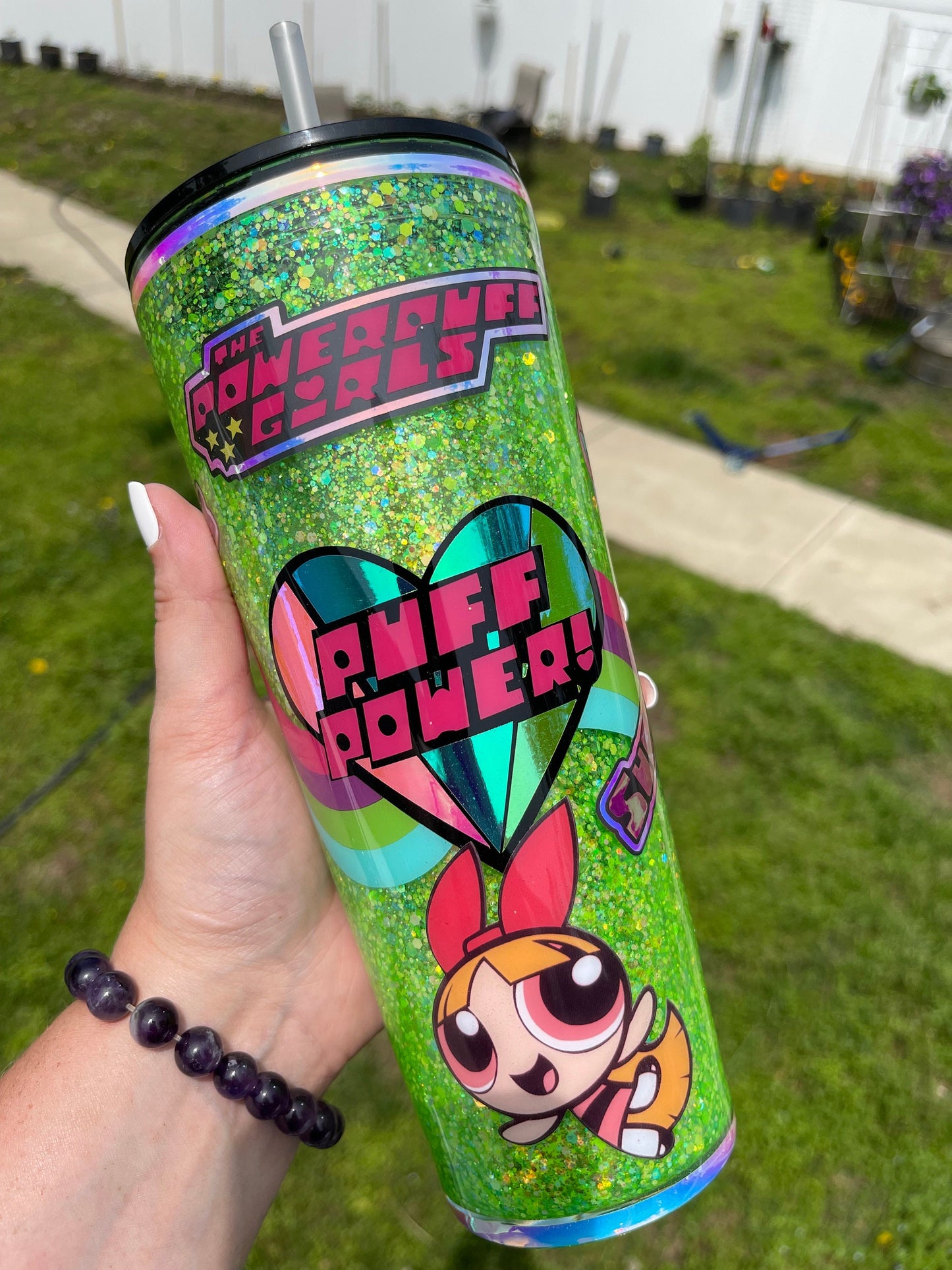 Cartoon Girls Snow Globe Tumbler