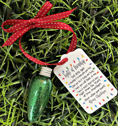Light Of Friendship Ornament, Light Of Teacher Ornament, Stocking Stuffer, Bulb Ornament, Christmas Ornaments,