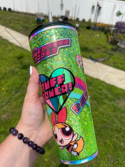 Cartoon Girls Snow Globe Tumbler