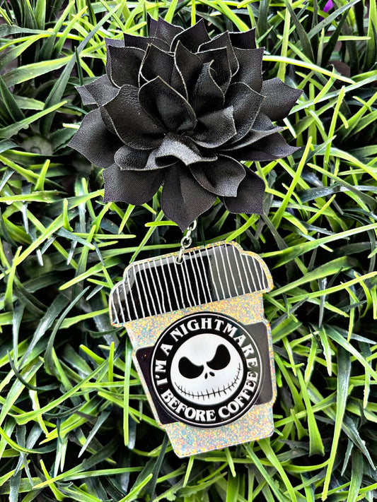 Jack Skellington Car Freshener- Car Air Freshener- Cute Car Accessories- Starbucks Car Freshener- NBC Vent Clip- Scented Car Ornament