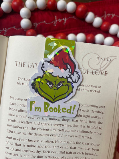 Christmas Bookmark, Grinch Magnetic Bookmark, Reading Accessory, Book Gift, Cute Bookmark, Unique Bookmark, Personalized Bookmark