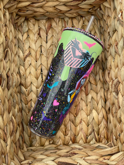 Skellington Love Snow Globe Tumbler