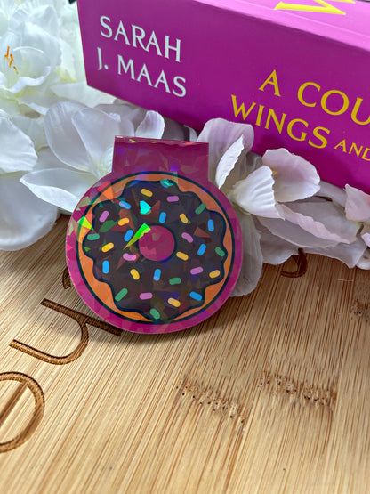 Dunkin Magnetic Bookmark, Donut Bookmark,  Coffee Reading Accessory, Book Gift, Cute Bookmark, Unique Bookmark