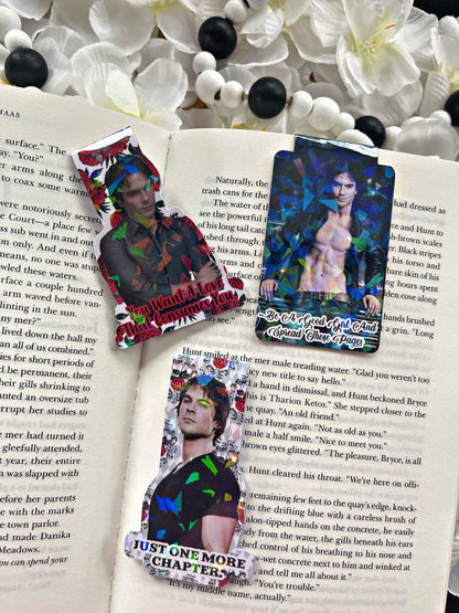 Damon Magnetic Bookmark, Vampire Diaries Bookmark,  Reading Accessory, Book Gift, Cute Bookmark, Unique Bookmark