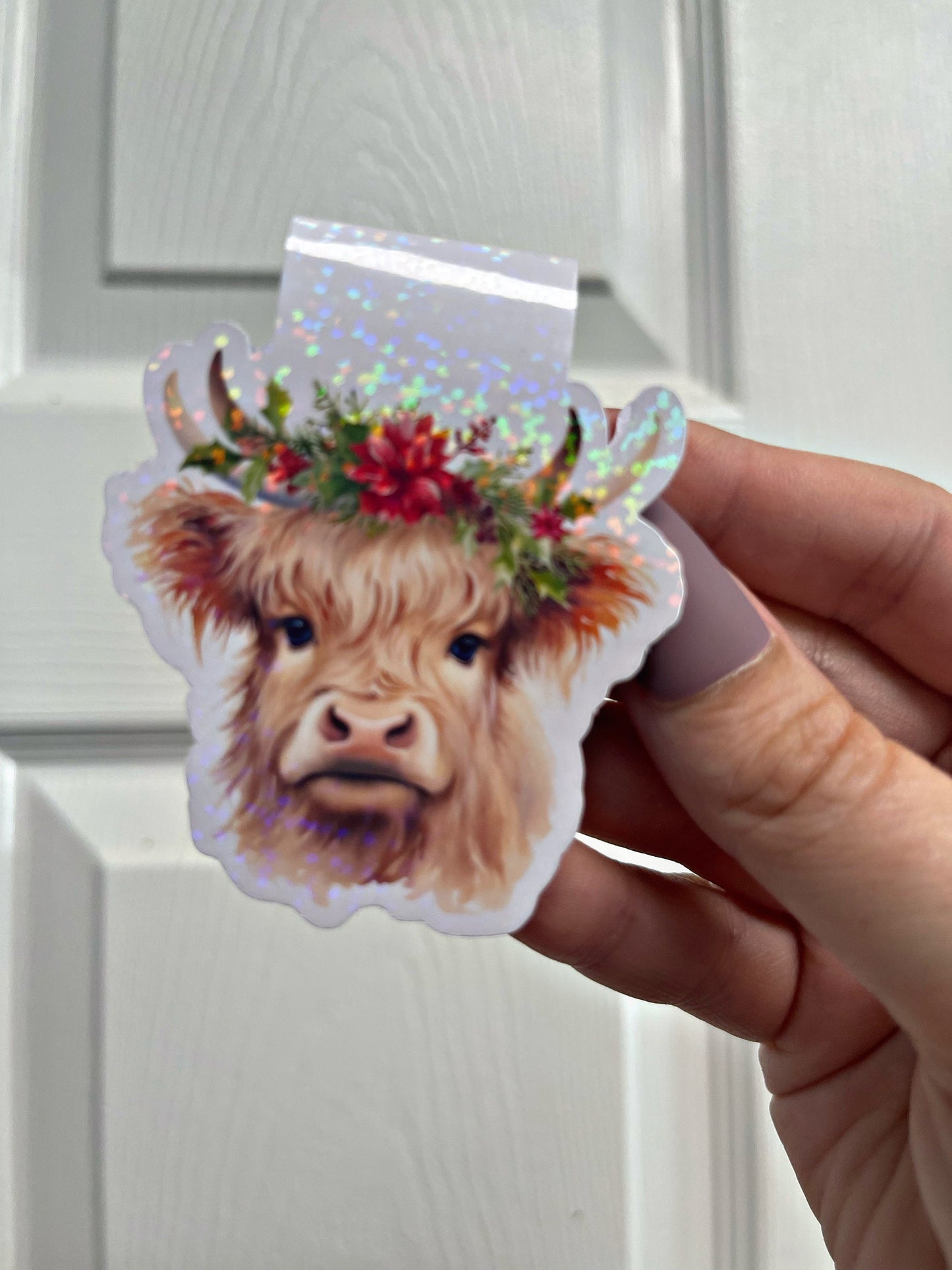 Highland Cow Bookmark, Christmas Magnetic Bookmark, Reading Accessory, Book Gift, Cute Bookmark, Unique Cow Bookmark, Personalized Bookmark