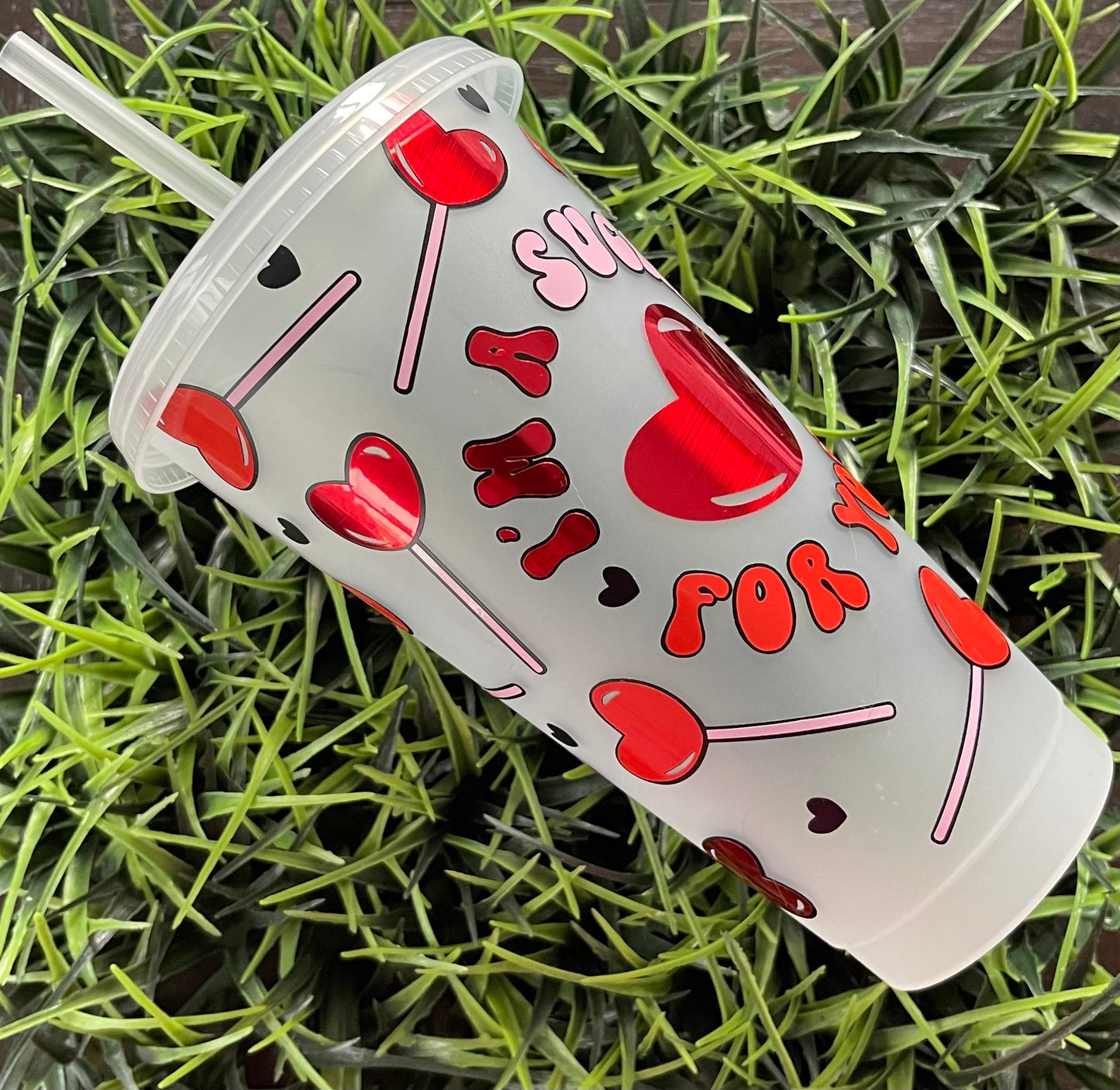 I’m A Sucker For You Cup, Valentines Tumbler, Anti Valentines Cold Cup, Coffee Venti Cup, Reusable Cup, Dunkin Tumbler, Sweetheart Candy