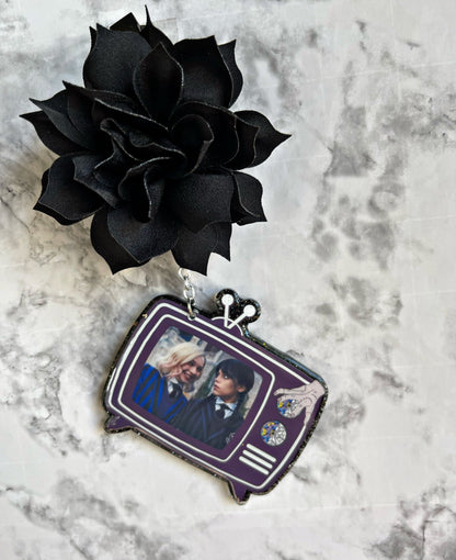 Gothic Girl Car Freshener-  Car Charm- Cute Car Accessories- Essential Oils Car Charm- Scented Car Freshener- Vent Clip- Car Charm