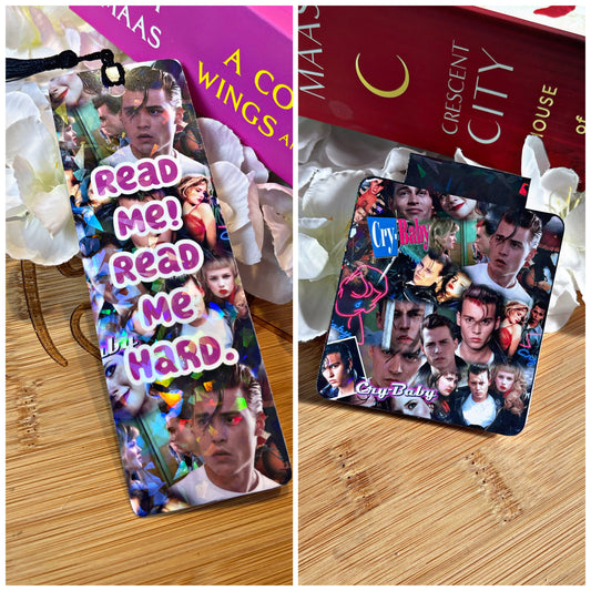 Cry Baby Bookmark, Johnny Depp Bookmark, Reading Accessory, Book Gift, Cute Bookmark, Unique Bookmark, Personalized Bookmark