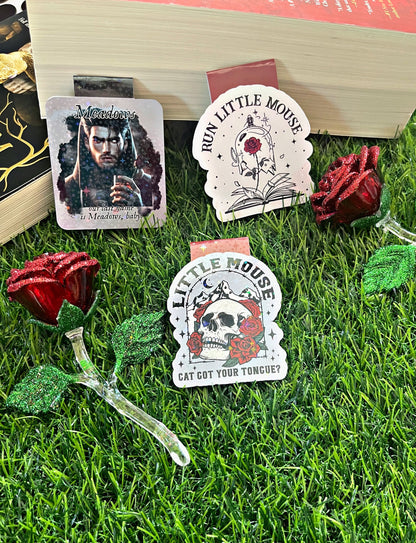 Haunting Adeline Themed Magnetic Bookmark, Cat and Mouse Magnetic Bookmark, Spring Bookmark,  Dark Romance Accessory, Book Gift,