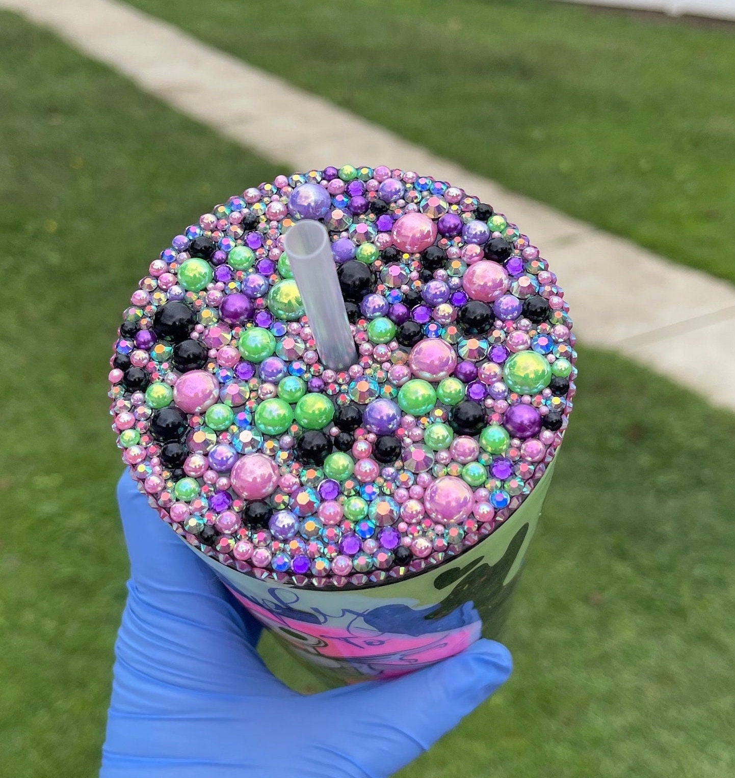 Skellington Love Snow Globe Tumbler