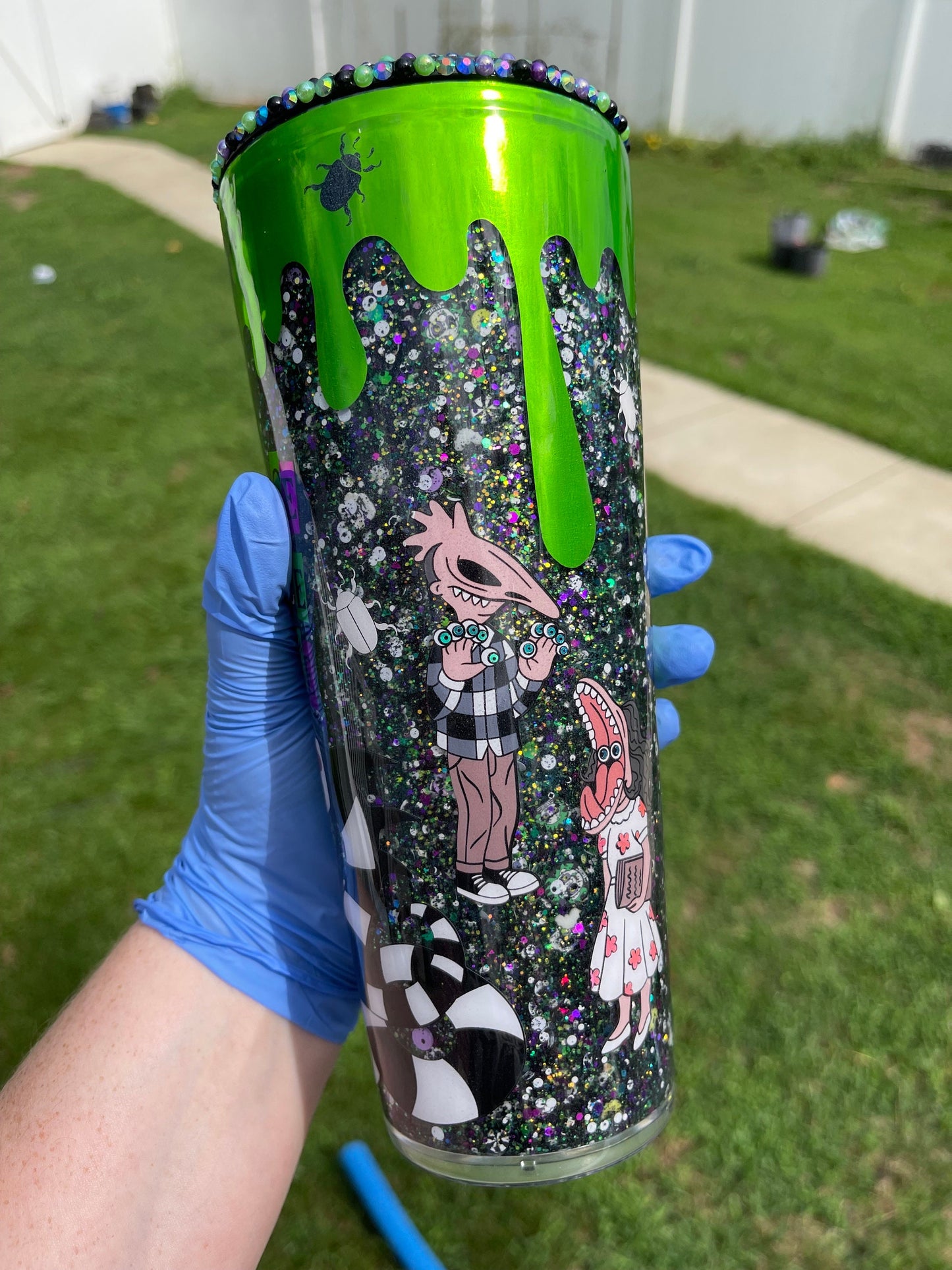 Beetle Guy Snow Globe Tumbler