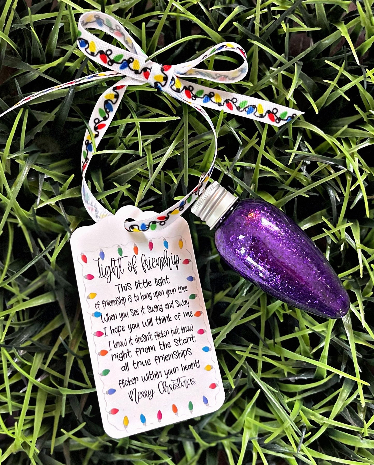 Light Of Friendship Ornament, Light Of Teacher Ornament, Stocking Stuffer, Bulb Ornament, Christmas Ornaments,