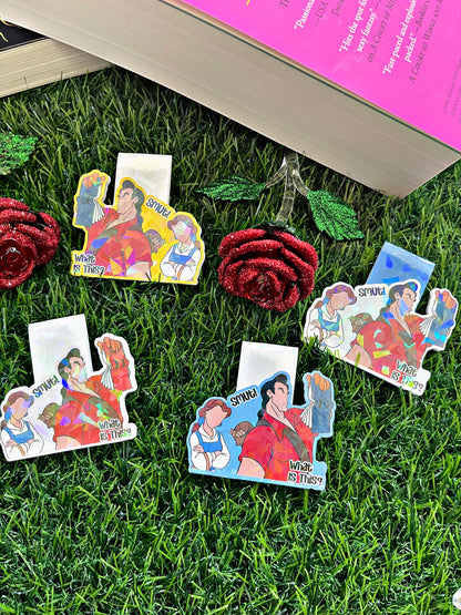 Beauty and The Beast Magnetic Bookmark, Belle Bookworm Smut Magnetic Bookmark, Cute Reading Accessory, Book Gift,