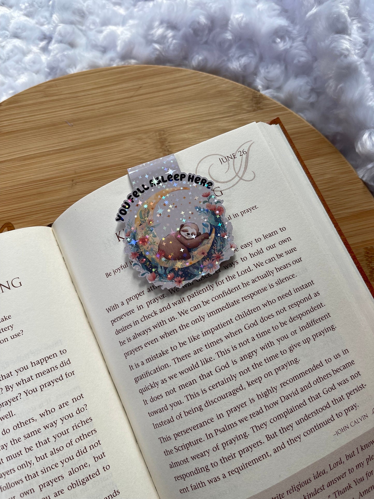 Cute Magnetic Bookmark, Sloth Bookmark, Sleeping Sloth Bookmark, Reading Accessory, Book Gift