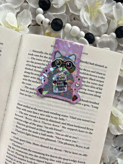 Cute Raccoon Magnetic Bookmark, Trash Bookmark,  Cute Reading Accessory, Book Gift, Cute Bookmark, Unique Bookmark