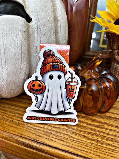 Halloween Magnetic Bookmark, Halloween Ghost Bookmark, Reading Accessory, Book Gift, Cute Bookmark, Unique Bookmark, Personalized Bookmark