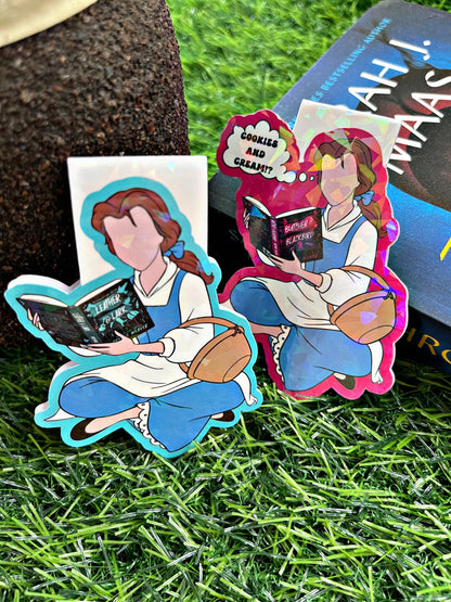 Belle Reading Themed Magnetic Bookmark, Butcher And Blackbird Bookmark, Beauty and The Beast Bookmark, Cute Reading Accessory, Book Gift,