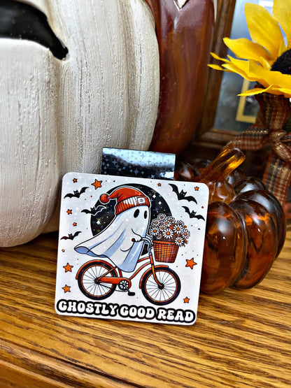 Halloween Magnetic Bookmark, Halloween Ghost Bookmark, Reading Accessory, Book Gift, Cute Bookmark, Unique Bookmark, Personalized Bookmark
