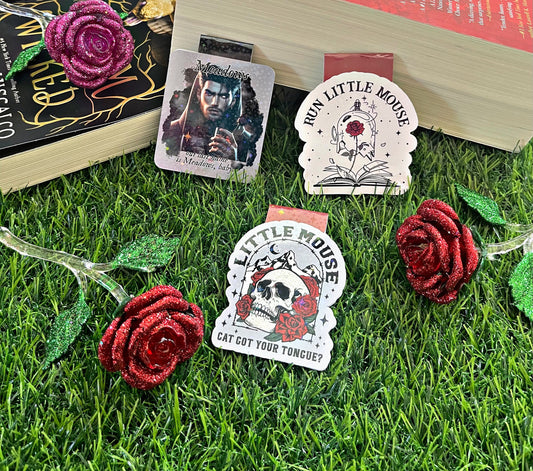 Haunting Adeline Themed Magnetic Bookmark, Cat and Mouse Magnetic Bookmark, Spring Bookmark,  Dark Romance Accessory, Book Gift,