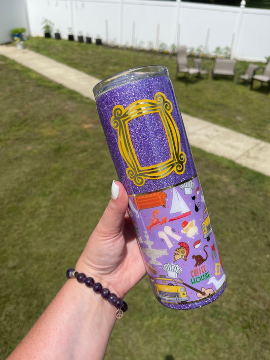 Friends Inspired Glitter Tumbler