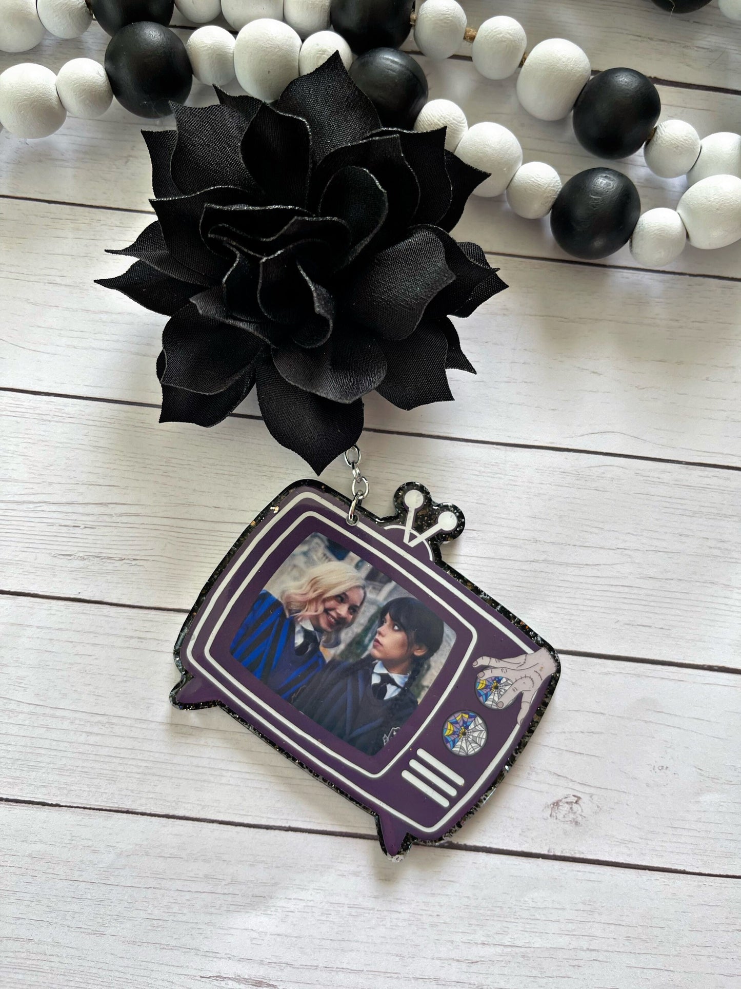 Gothic Girl Car Freshener-  Car Charm- Cute Car Accessories- Essential Oils Car Charm- Scented Car Freshener- Vent Clip- Car Charm