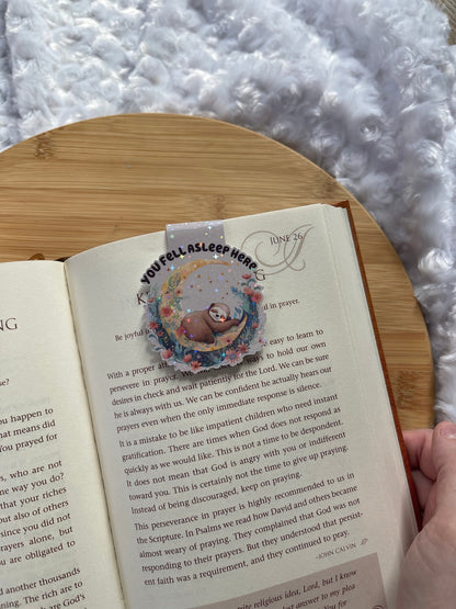 Cute Magnetic Bookmark, Sloth Bookmark, Sleeping Sloth Bookmark, Reading Accessory, Book Gift
