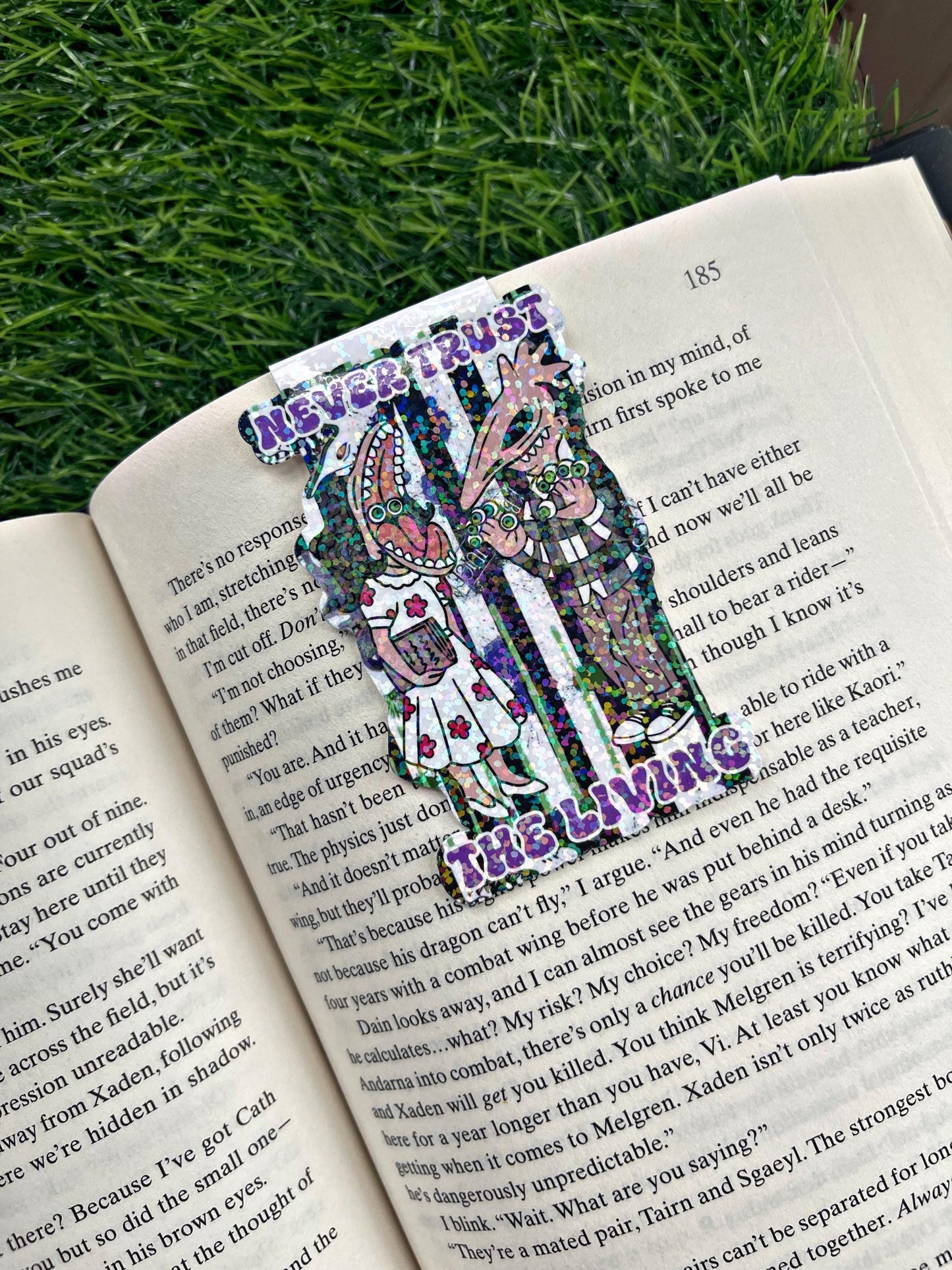 Beetle Guy Magnetic Bookmark, Never Trust The Living Bookmark, Halloween Bookmark, Reading Accessory, Bookish Gift, Cute Bookmark