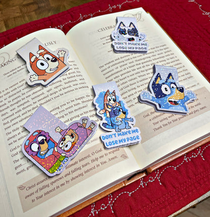 Bluey Bookmark, Magnetic Bookmark, Reading Accessory, Book Gift, Cute Bookmark, Unique Bookmark, Personalized Bookmark