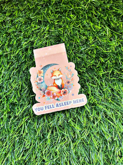 Cute Fox Magnetic Bookmark, Sleeping Fox Magnetic Bookmark, Spring Bookmark,  Cute Reading Accessory, Book Gift, Cute Bookmark