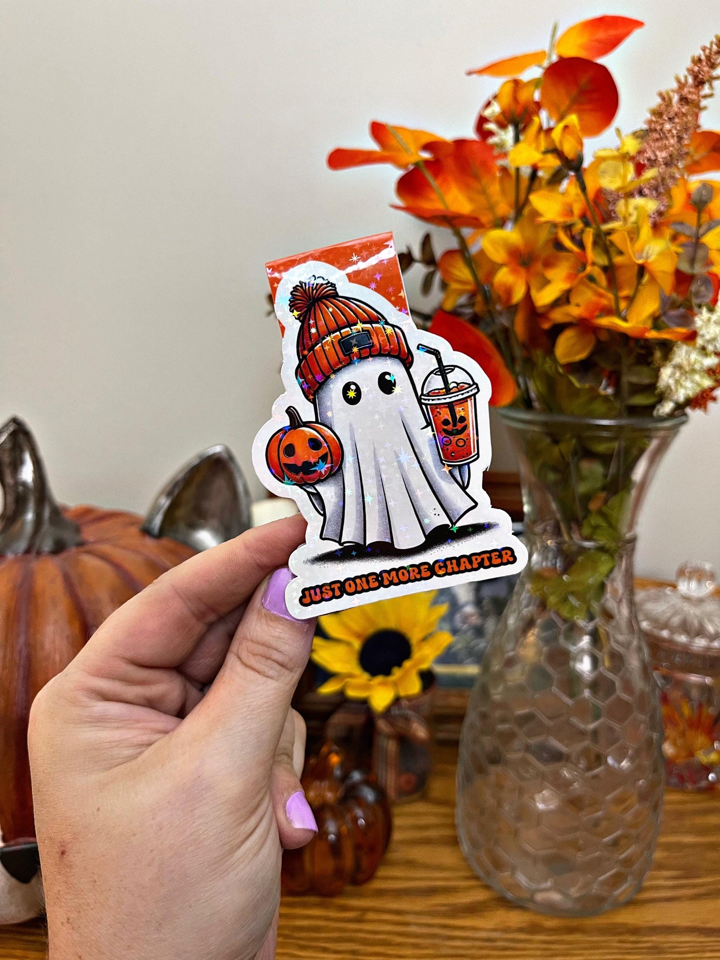 Halloween Magnetic Bookmark, Halloween Ghost Bookmark, Reading Accessory, Book Gift, Cute Bookmark, Unique Bookmark, Personalized Bookmark
