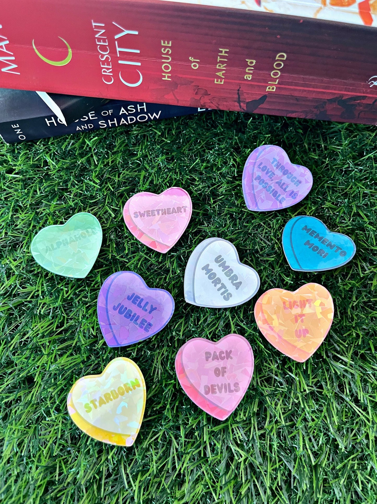 Crescent City Themed Kindle Stickers Set/ Set Of 9 Heart Stickers