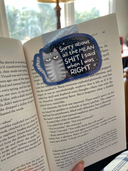 Funny Cat Magnetic Bookmark