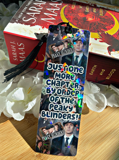 Peaky Blinders Bookmark, Just One More Chapter Bookmark, Reading Accessory, Book Gift, Cute Bookmark, Unique Bookmark, Personalized Bookmark
