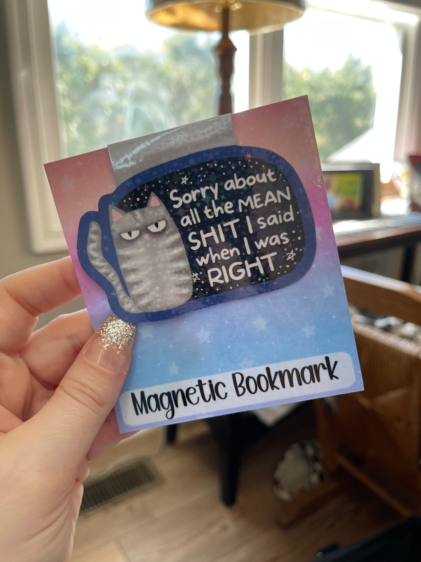 Funny Cat Magnetic Bookmark