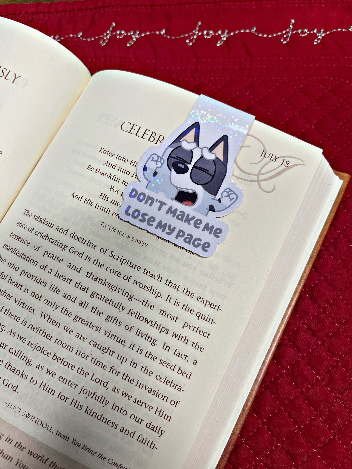 Muffin Bookmark, Bluey Magnetic Bookmark, Reading Accessory, Book Gift, Cute Bookmark, Unique Bookmark, Personalized Bookmark