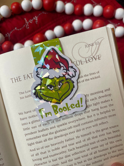 Christmas Bookmark, Grinch Magnetic Bookmark, Reading Accessory, Book Gift, Cute Bookmark, Unique Bookmark, Personalized Bookmark