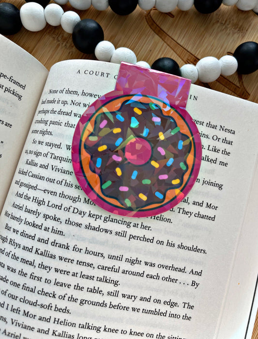 Dunkin Magnetic Bookmark, Donut Bookmark,  Coffee Reading Accessory, Book Gift, Cute Bookmark, Unique Bookmark