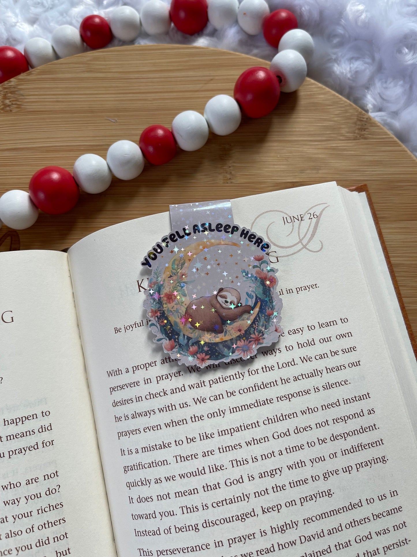 Cute Magnetic Bookmark, Sloth Bookmark, Sleeping Sloth Bookmark, Reading Accessory, Book Gift